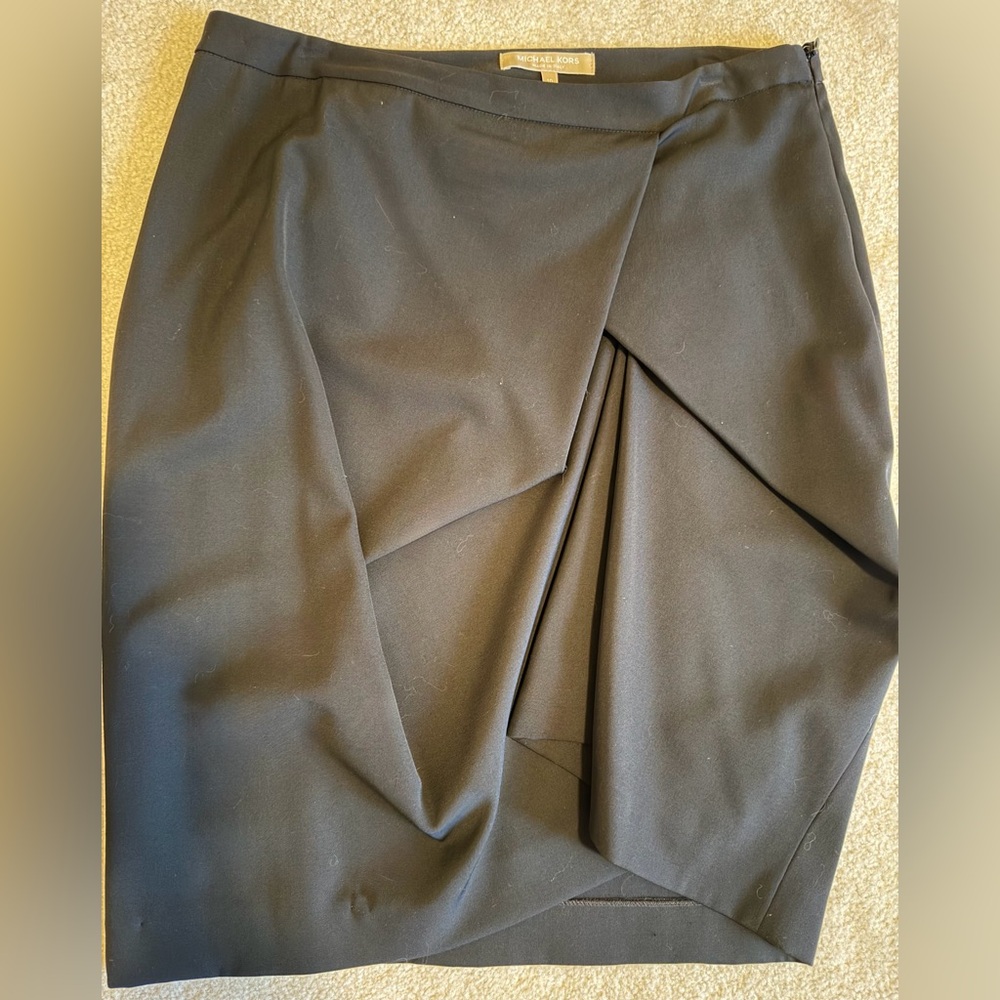 Michael Kors Collection Asymmetrical Black Skirt